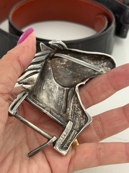 Barry Kieselstein-Cord Sterling Silver Horse House of Felming Alligator Belt main image 10